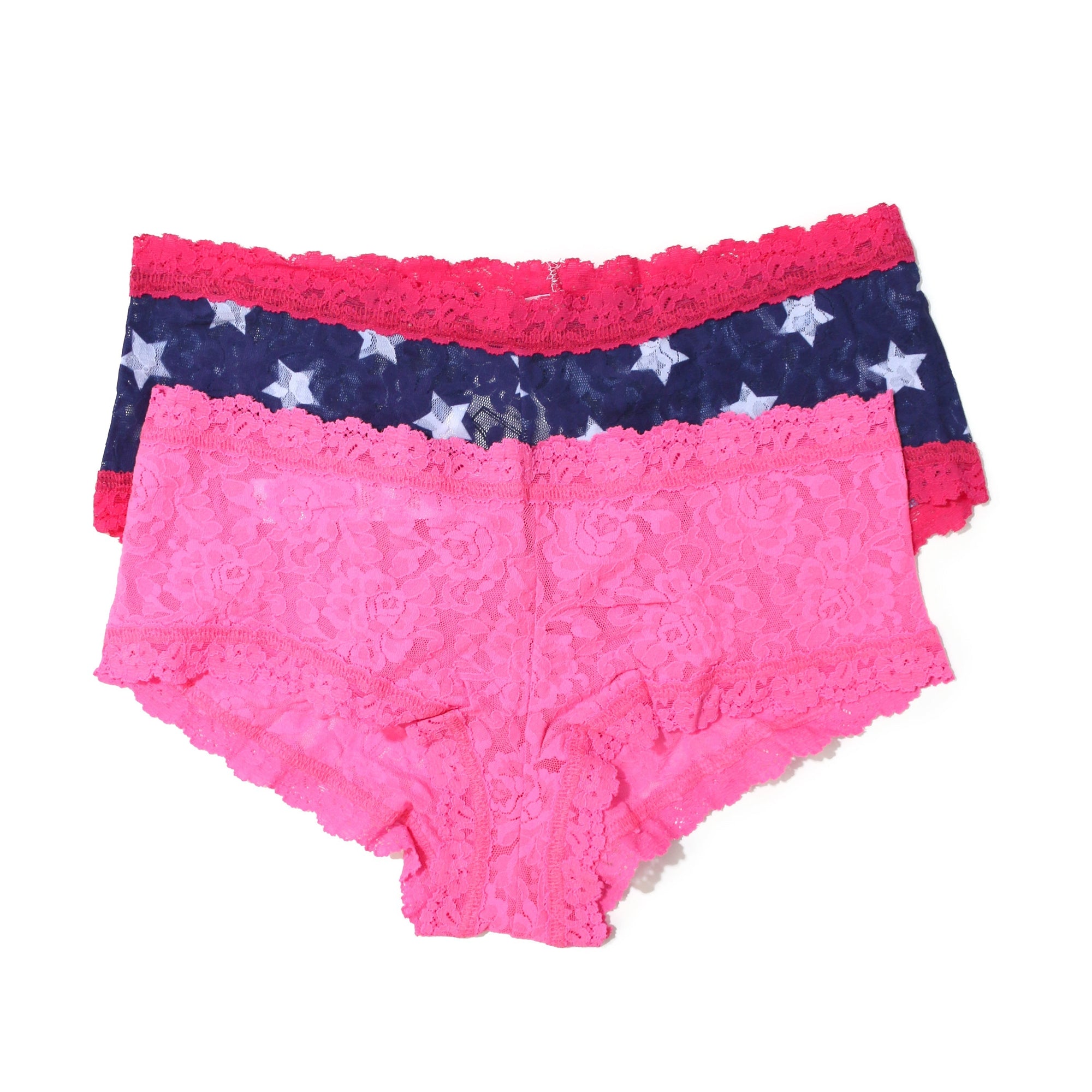 2-Pack Boyshort | All Over Stars/The Iconic Pantone | Fiesta Pink