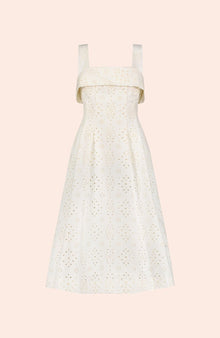 Cotton Eyelet Midi Dress | Ivory