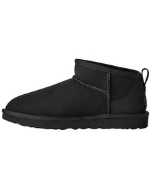 UGG | Womens | Classic Ultra Mini Suede & Shearling Boot | Black