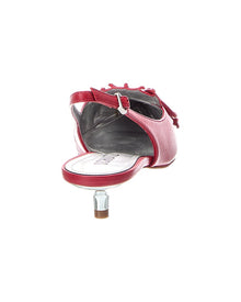 SCHUTZ | Womens | Zane Mid Leather Stiletto Pump | Red