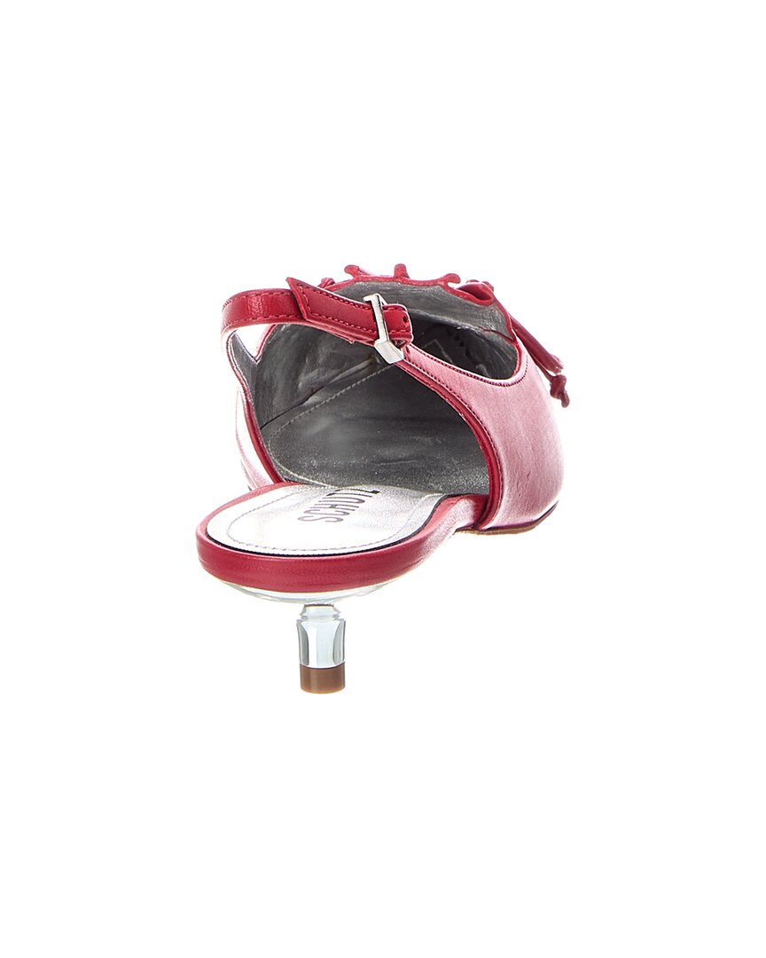 SCHUTZ | Womens | Zane Mid Leather Stiletto Pump | Red
