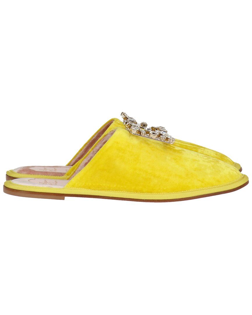 Roger Vivier | Womens | Velvet Mule | Yellow