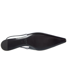 Saint Laurent | Womens | Babylone Leather Slingback Flat | Black