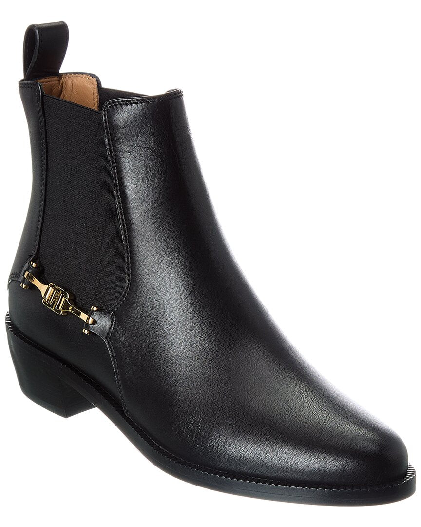 Ferragamo | Womens | Chelsea Leather Bootie | Black
