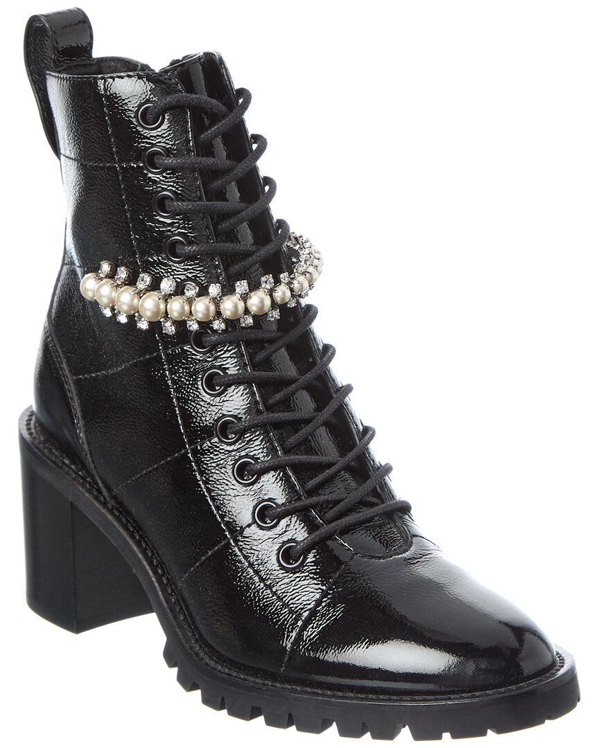 Jimmy Choo | Womens | Cruz 65 Leather Combat Boot | Black