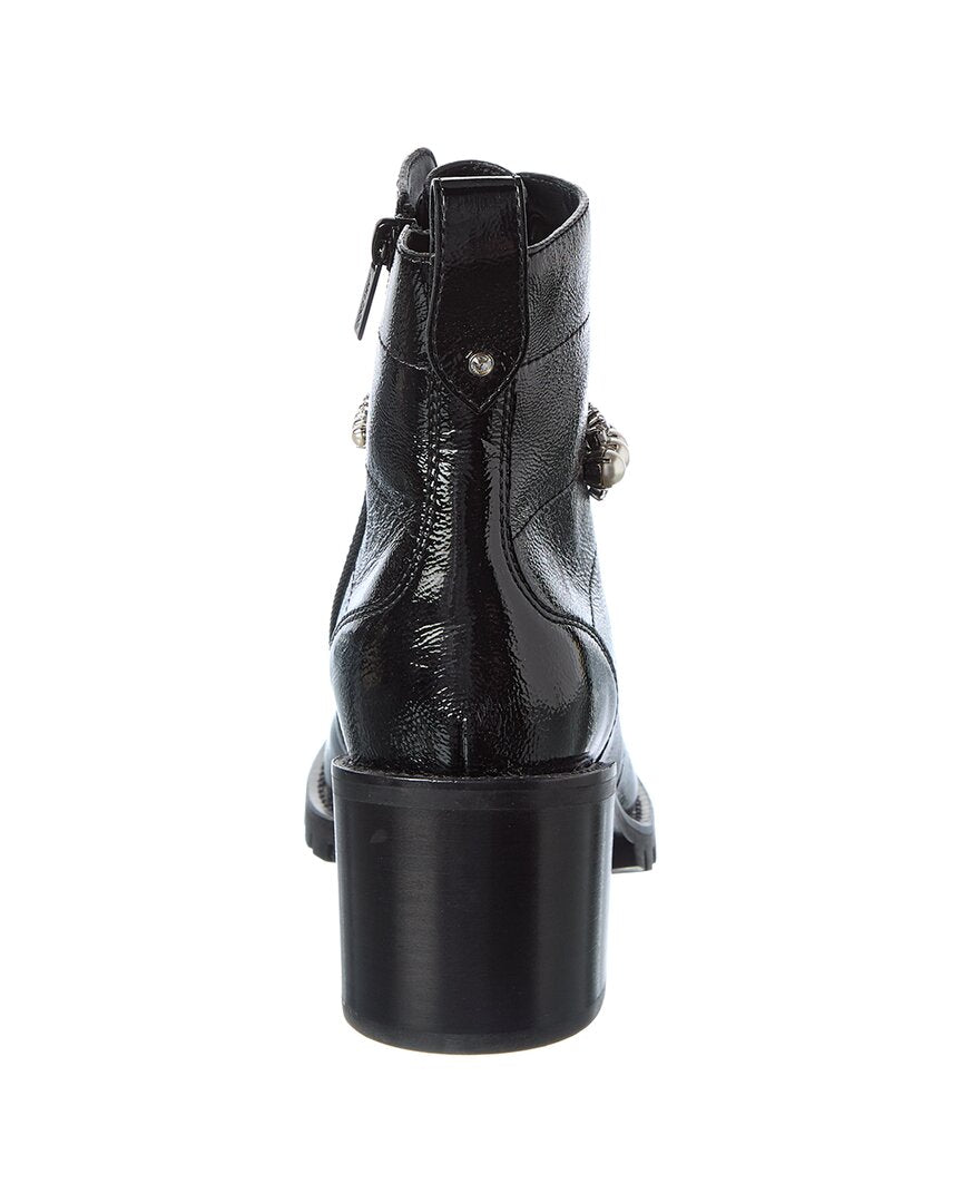 Jimmy Choo | Womens | Cruz 65 Leather Combat Boot | Black