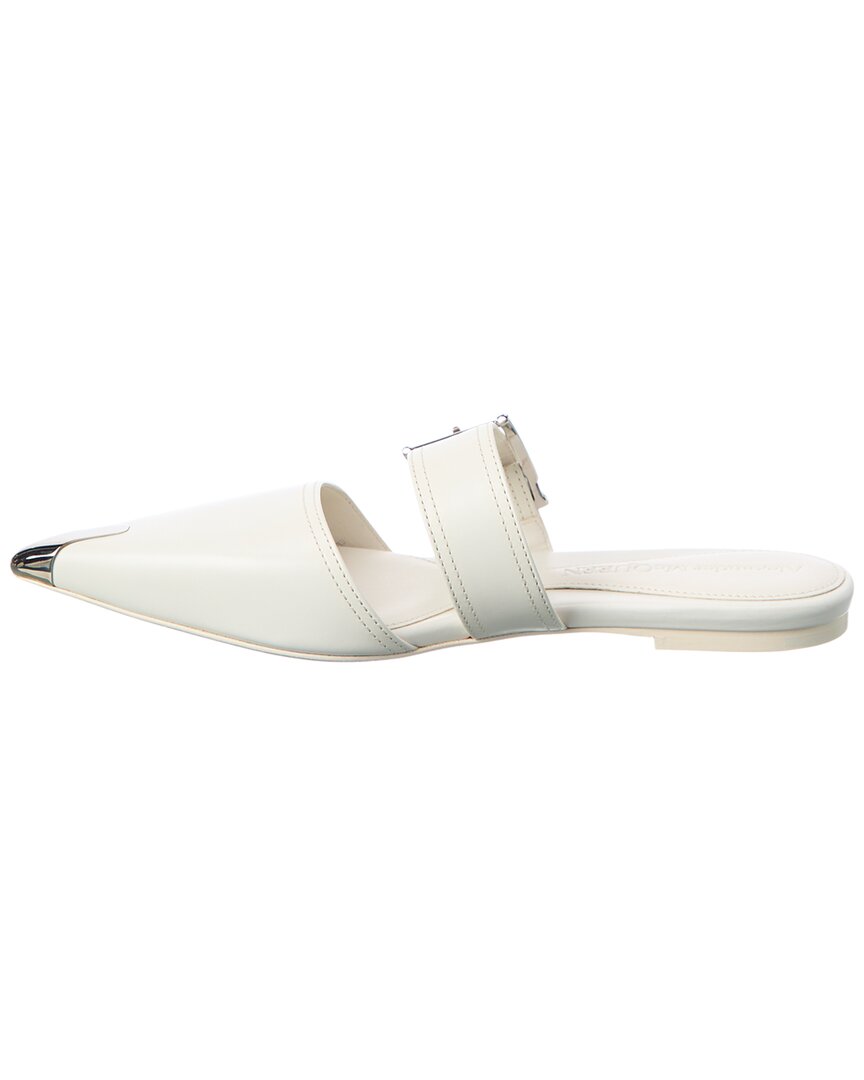 Alexander McQueen | Womens | Boxcar Leather Flat | White