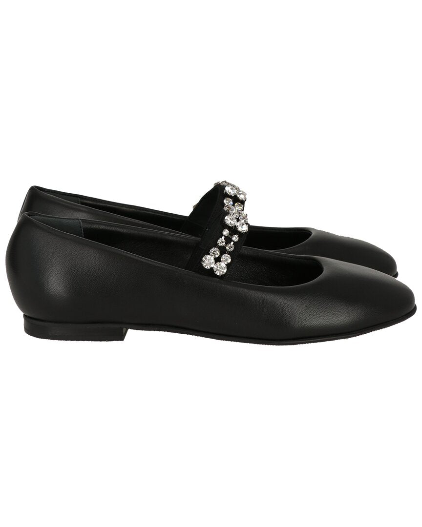 Casadei | Womens | Leather Ballet Flat | Black