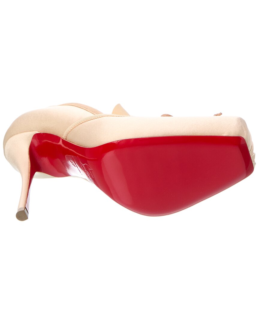 Christian Louboutin | Womens | Cassiastic 100 Satin Pump | Beige Multi