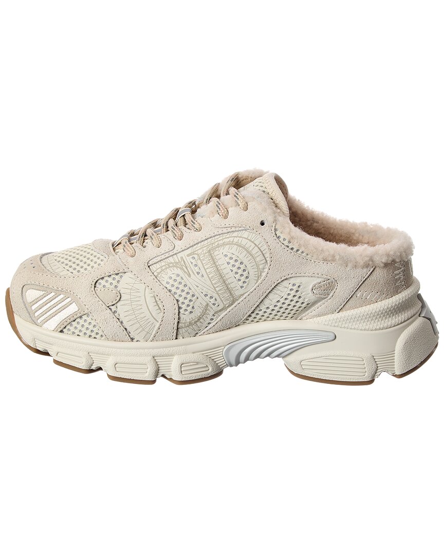 Dior | Womens | Chrono Suede & Mesh Sneaker | Beige