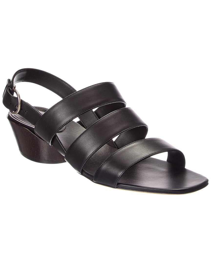 Ferragamo | Womens | Trezze Leather Sandal | Black