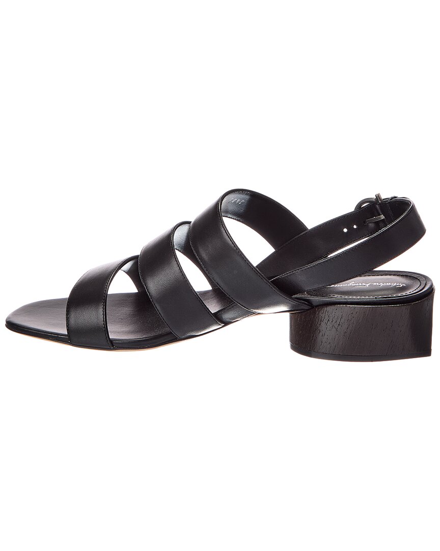 Ferragamo | Womens | Trezze Leather Sandal | Black