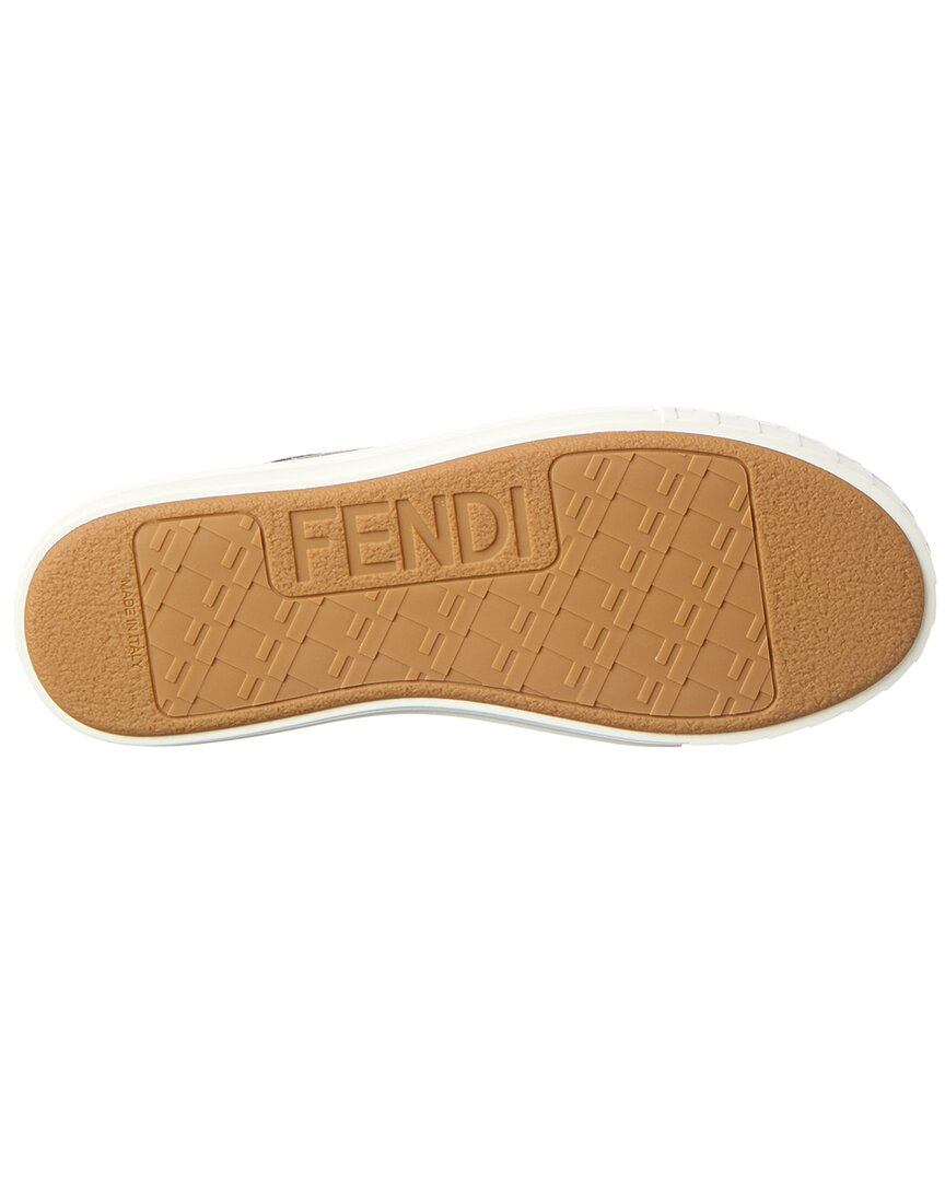 FENDI | Womens | Domino FF Canvas Sneaker | Brown