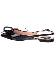 Roger Vivier | Womens | Patent Slingback Flat | Black