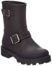 Jimmy Choo | Womens | Biker Rubber Rain Boot | Black