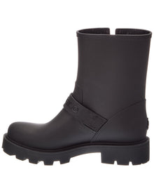 Jimmy Choo | Womens | Biker Rubber Rain Boot | Black