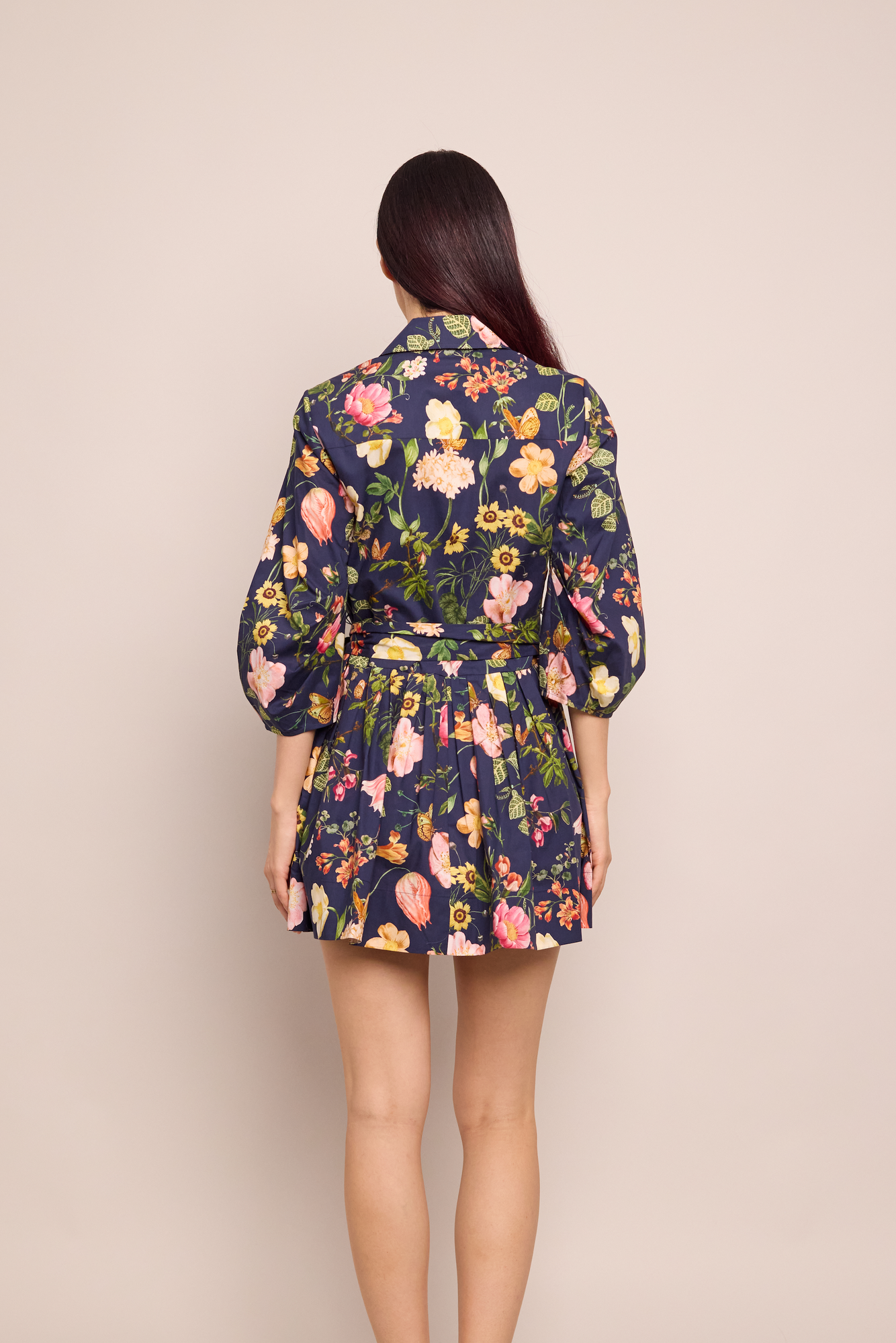 Raya Mini Dress | Stems Evening Blue