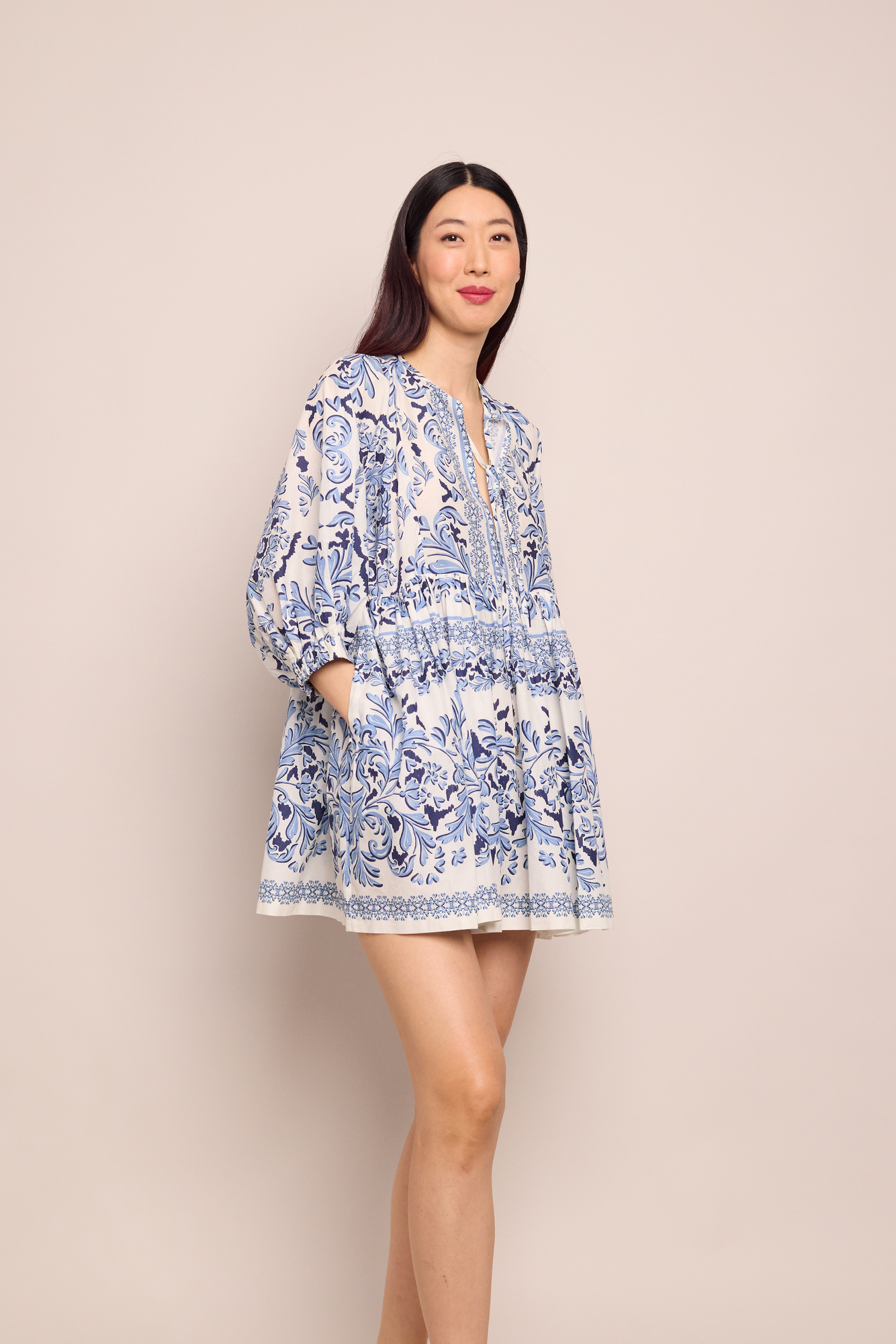 Jude Mini Cover-Up Dress | Saltaire Light Blue