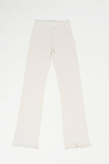 Pointelle Flare Pants | Chalk