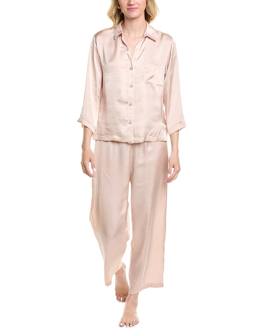 NATORI EDIT | Womens | 2pc Ashley Icon Notch Pajama Set | Pink