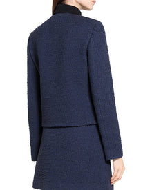 Theory | Womens | Crew Neck Clean Wool-Blend Jacket | Blue