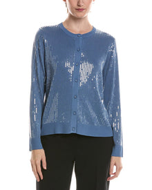 Anne Klein | Womens | Sequin Cardigan | Blue