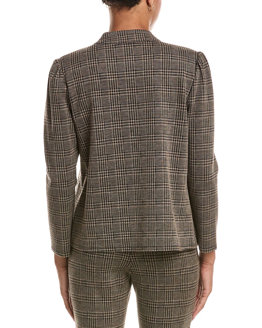 Jude Connally | Womens | Marley Textured Plaid Jacket | Brown