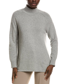 EILEEN FISHER | Womens | Turtle Neck Cashmere-Blend Tunic | Moon