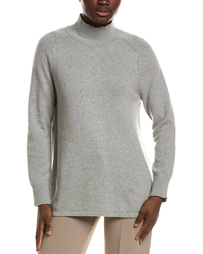 EILEEN FISHER | Womens | Turtle Neck Cashmere-Blend Tunic | Moon