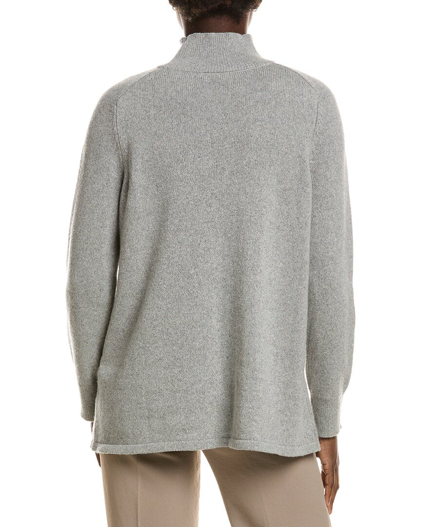 EILEEN FISHER | Womens | Turtle Neck Cashmere-Blend Tunic | Moon