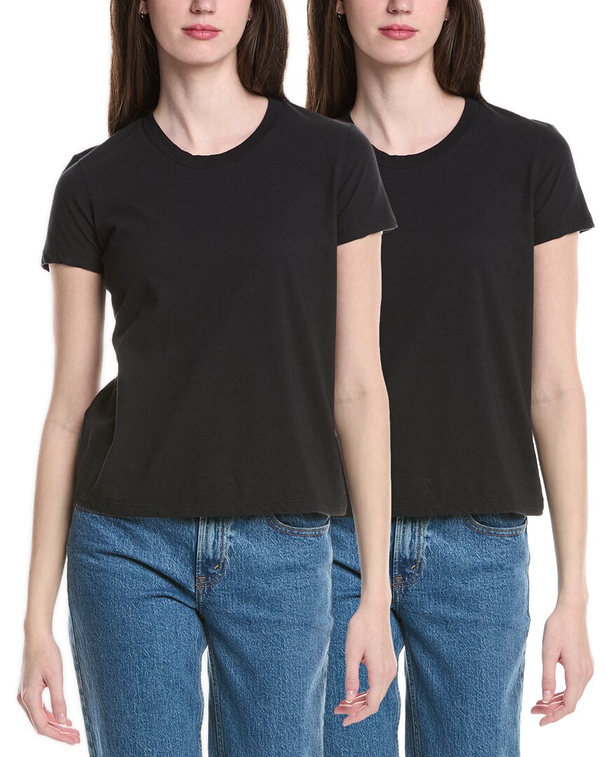 James Perse | Womens | 2pk Little Boy T-Shirt | Black