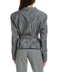 Hugo Boss | Womens | Jelsia Linen-Blend Jacket | gray