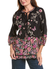 Johnny Was | Womens | Margot Silk Blouse | Black