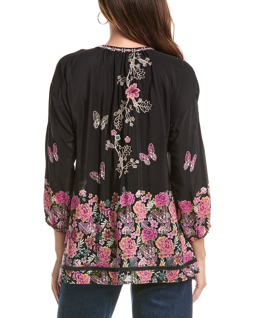 Johnny Was | Womens | Margot Silk Blouse | Black