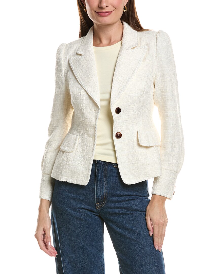 tyler boe | Womens | Gabriella Basketweave Jacket | Ivory