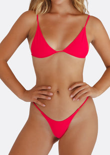 Lucid Bijou Bikini Top | Beso Red