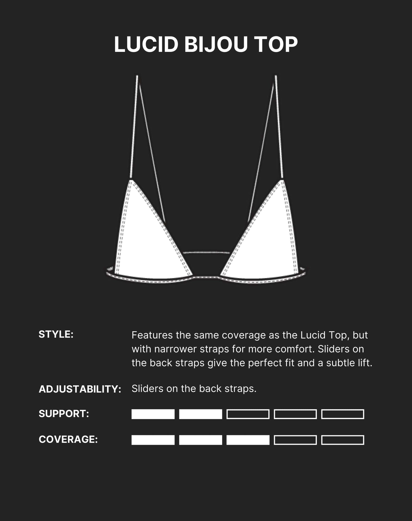 Lucid Bijou Bikini Top | Chrome Silver