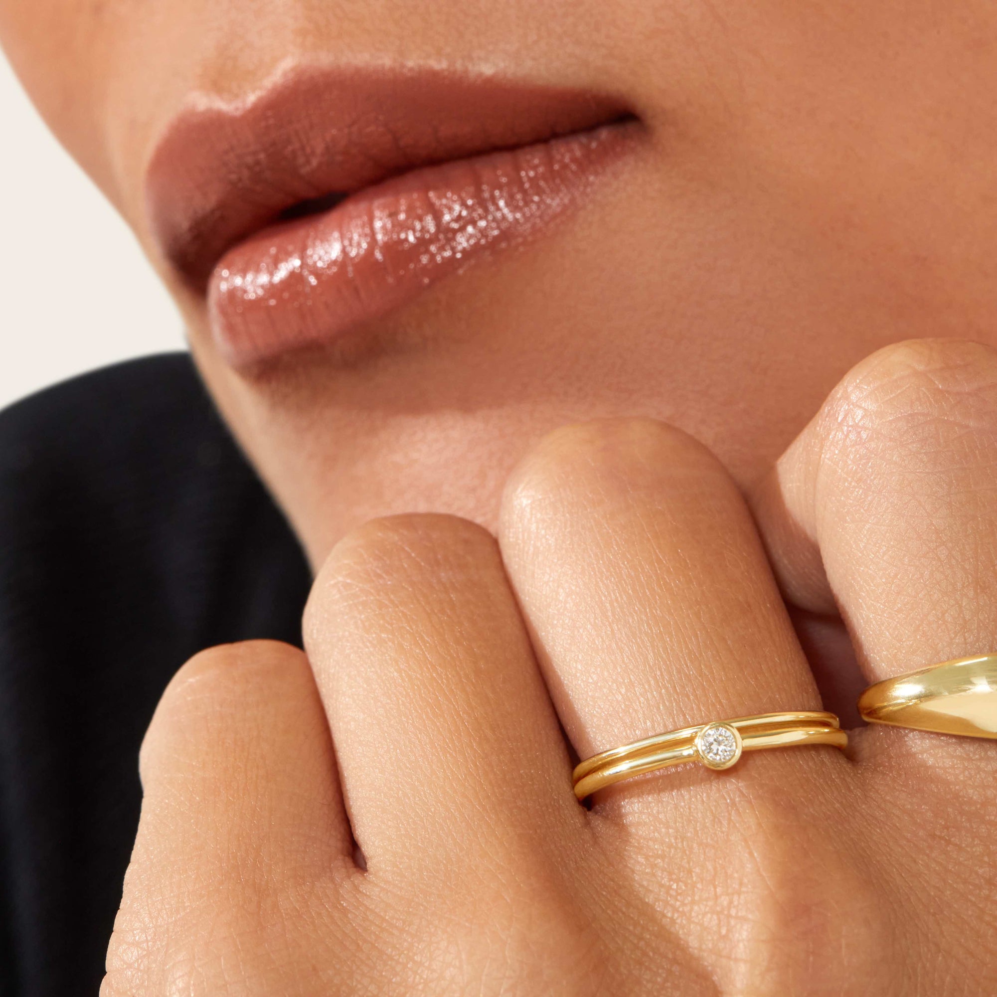 Womens | Stacker Ring | 14K Solid Yellow Gold
