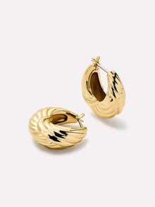 Tymie Hoop Earrings | 14K Gold on Brass