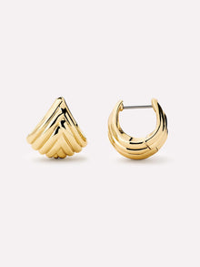Haven Huggie Earrings | 14K Gold on Brass