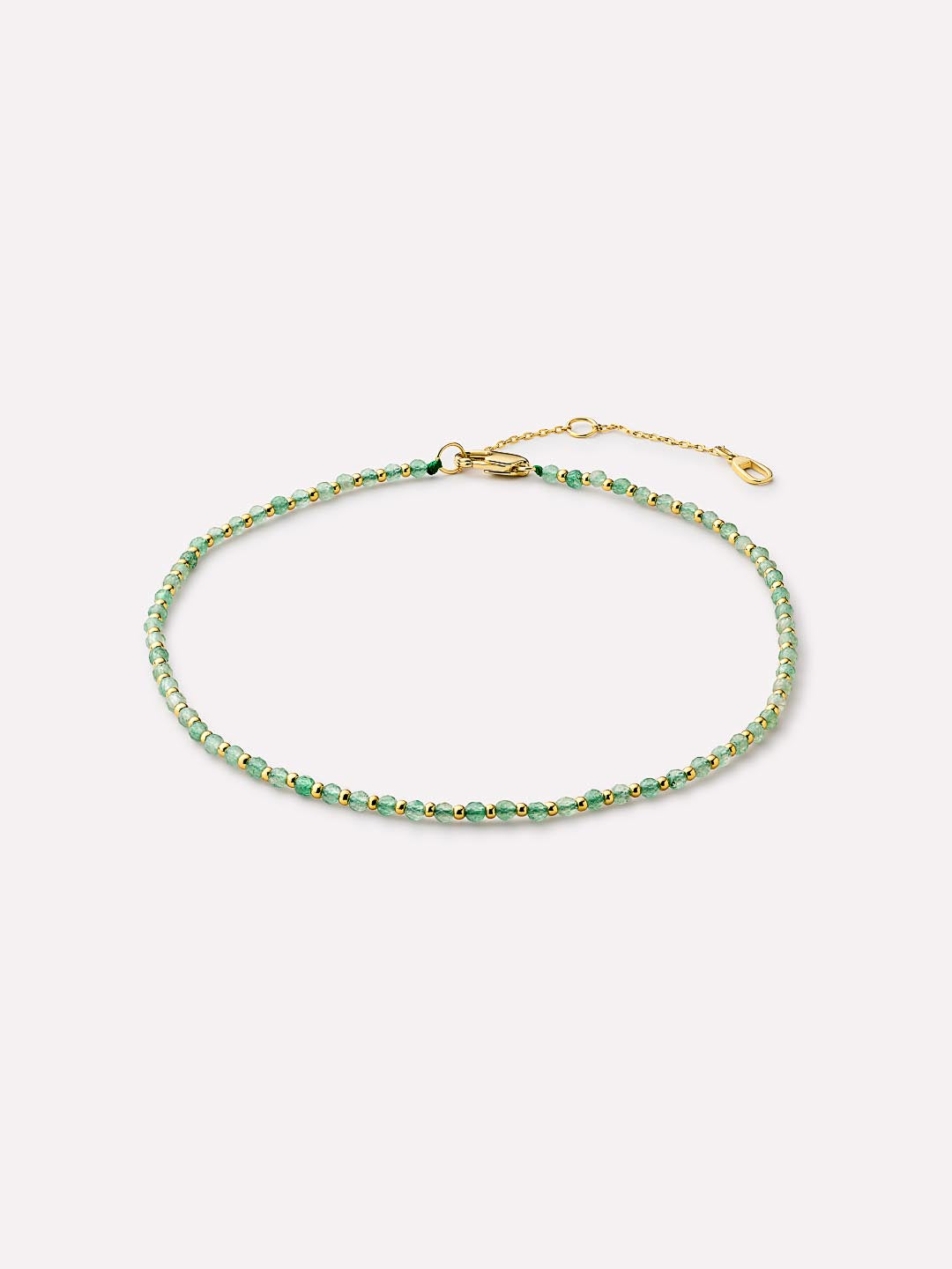 14K Gold Plated Green Aventurine Summer Sea Beach Anklet Chain Anklets For Women Ana Luisa Crew Anklet