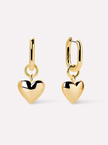 14K Gold Plated Heart Drop Earrings For Women Ana Luisa Wesley Gold