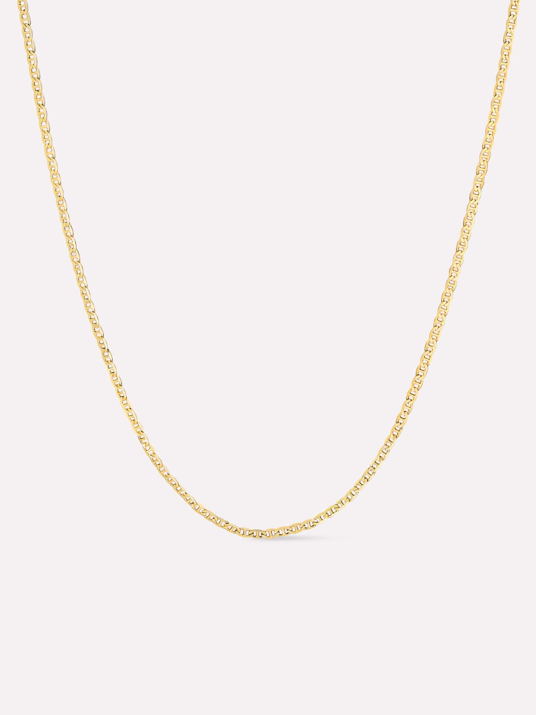 14K Gold Plated Lobster Clasp Delicate Flat Mariner Chain Necklaces For Women Ana Luisa Morgan Slim