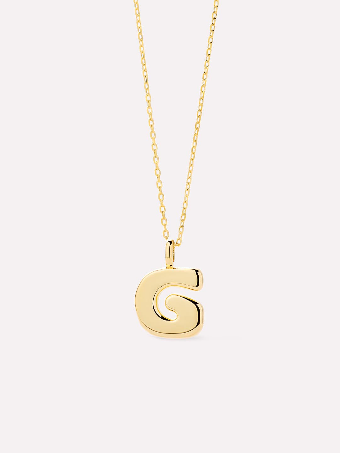 14K Gold Plated Sterling Silver Initial Pendant Necklaces For Women Ana Luisa Bubble Letter Necklace