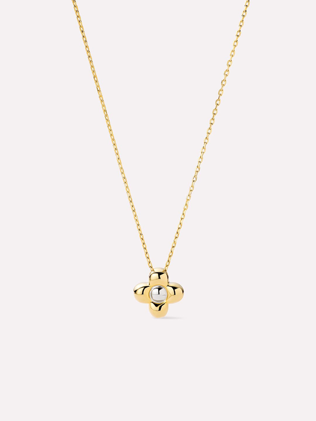 Liora Mini Flower Pendant Necklace | 14K Gold on Brass/Rhodium on Brass