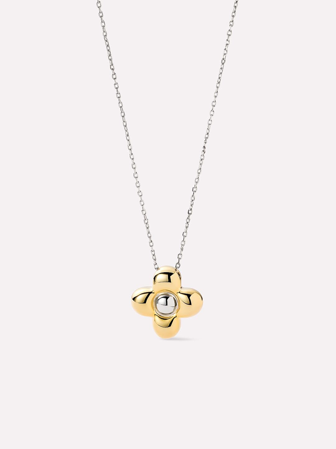 Liora Flower Pendant Necklace | 14K Gold on Brass/Rhodium on Brass