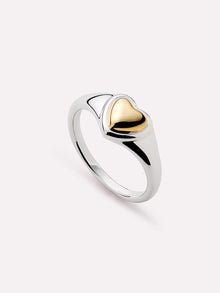Elysia Signet Ring | Rhodium on Brass/14K Gold on Brass