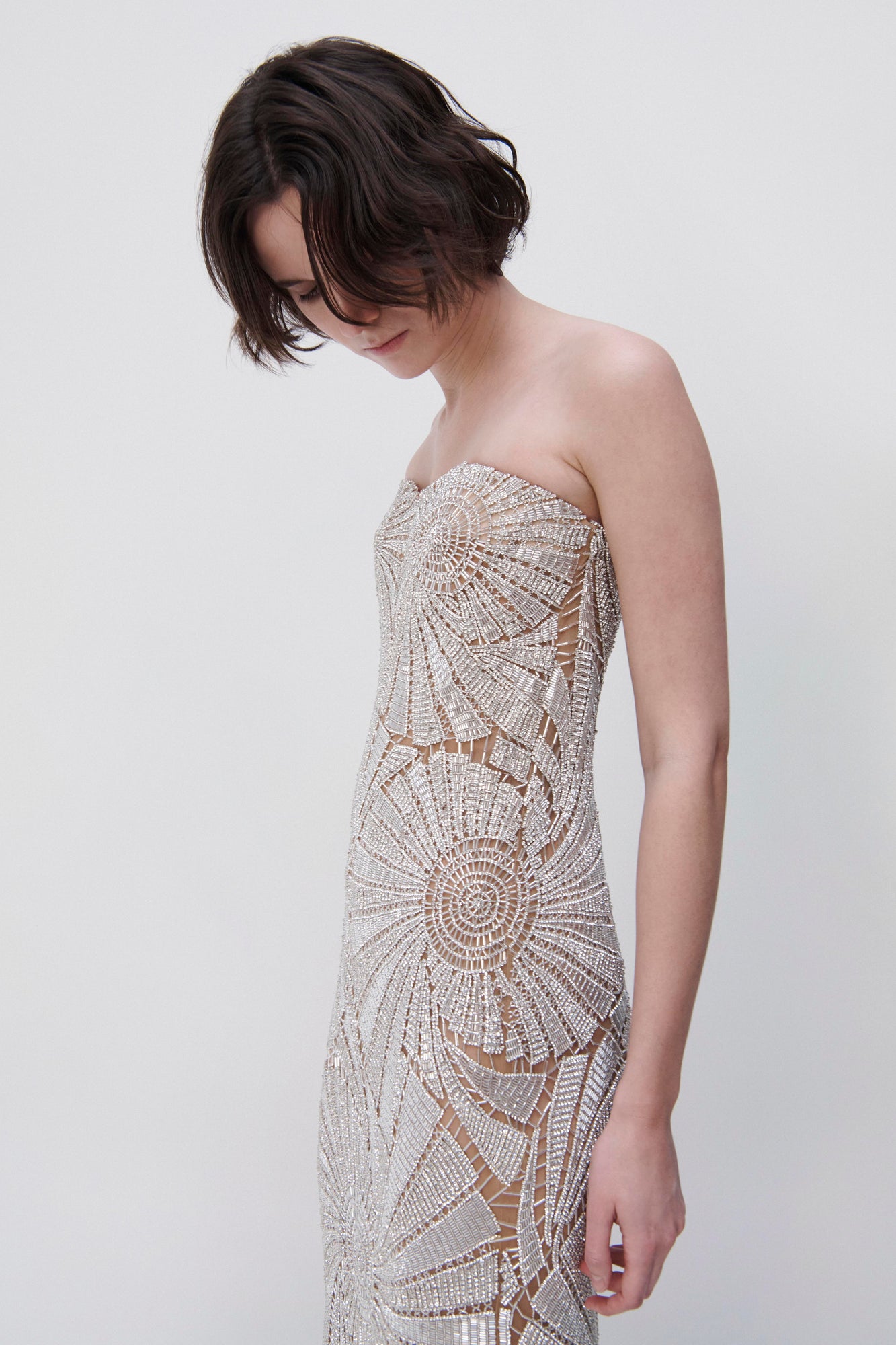 Senada Crystal Shell Gown - SIMKHAI 