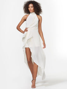 SLEEVELESS MOCK NECK GOWN - Halston