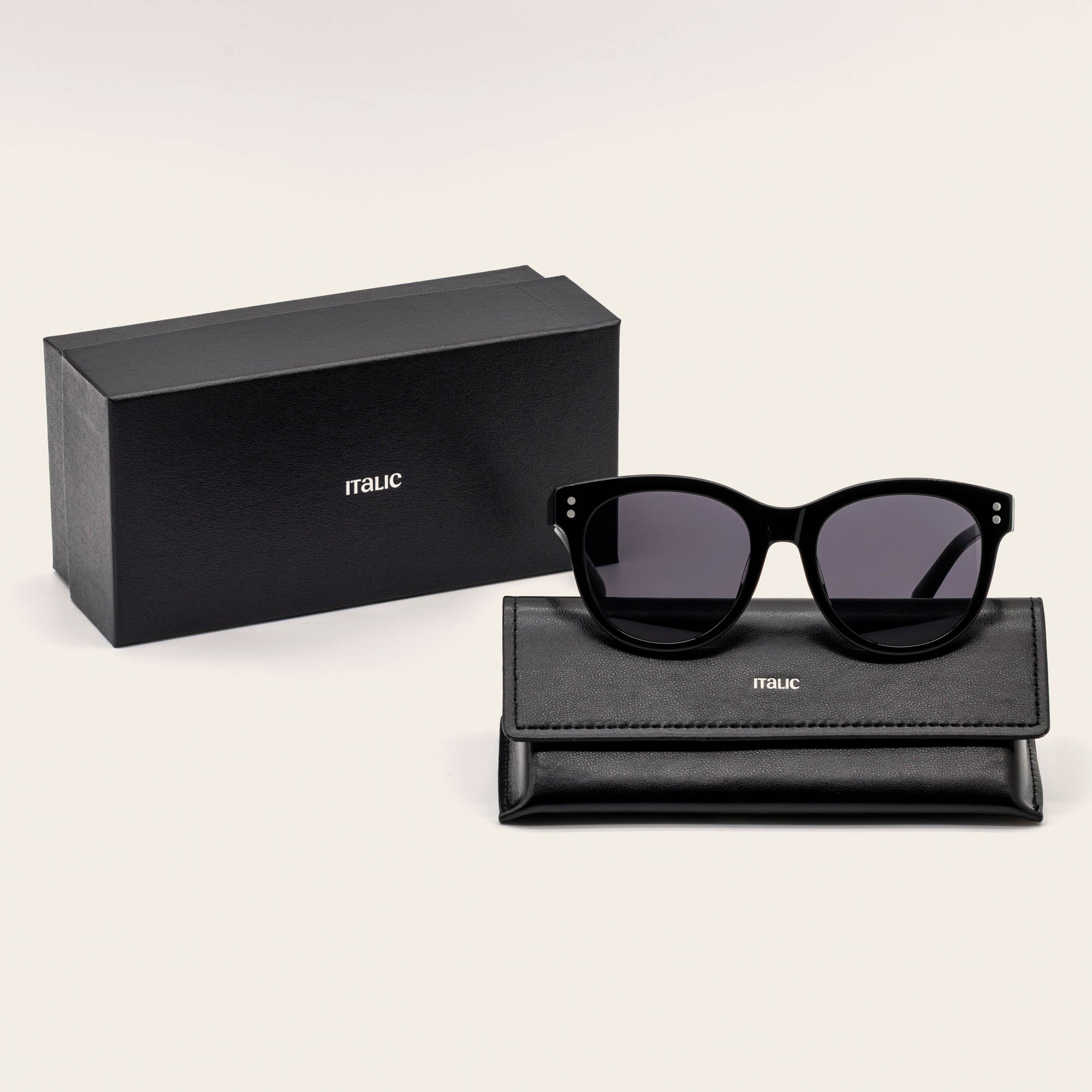 Unisex | Sasha Oversized Italian Acetate Sunglasses | Black